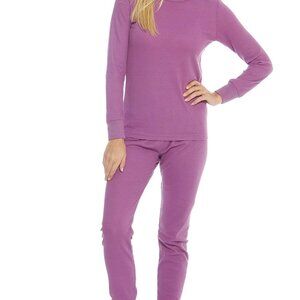 Ladies Long John Thermal Underwear Set - Soft Cotton Blend for Ultimate Comfort